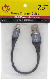 RIDEPOWER USB to Lightning Cable - Charger - Single-End - 7-1/2" RPUSBLHT75