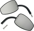 BILTWELL Mirrors - Utility - Side View - Teardrop - Perch - Black - Pair 6504-400-132