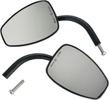 BILTWELL Mirrors - Utility - Side View - Teardrop - Perch - Black - Pair 6504-400-132