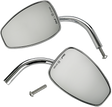 BILTWELL Mirrors - Utility - Side View - Teardrop - Perch - Chrome - Pair 6504-400-532