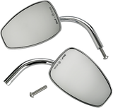 BILTWELL Mirrors - Utility - Side View - Teardrop - Perch - Chrome - Pair 6504-400-532