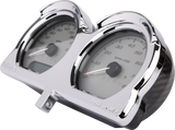 THRASHIN SUPPLY CO. Gauge Relocation Kit - Chrome TSC-2707-3