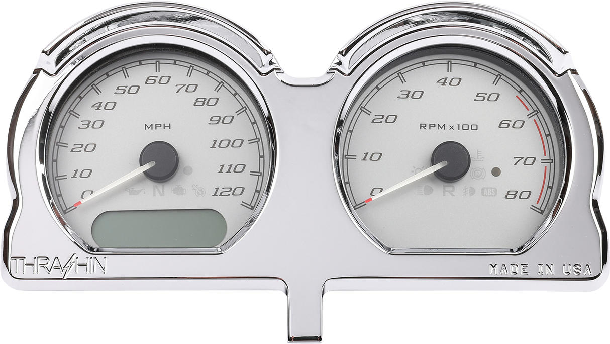 THRASHIN SUPPLY CO. Gauge Relocation Kit - Chrome TSC-2707-3