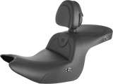 SADDLEMEN RoadSofa™ Seat - with Backrest - Black w/ Black Stitching - Heated - GL1800 '18-'24 H18-07-187BRHCT