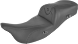 SADDLEMEN Heated RoadSofa™ Seat - Without Backrest - Black w/ Black Stitching - FL '09-'24 808-07B-187THCT