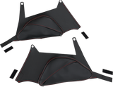 SHOW CHROME Dual Side Tank Pouch - Black - Ryker H40-401RED