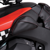 SHOW CHROME Dual Side Tank Pouch - Black - Ryker H40-401RED