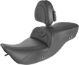 SADDLEMEN Heated RoadSofa™ Seat - With Backrest - Black W/Black Stitching 897-06-187BRHCT