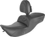 SADDLEMEN Heated RoadSofa™ Seat - With Backrest - Black W/Black Stitching 897-06-187BRHCT