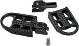 BILTWELL Mushman Footpegs - Step - Black Electroplated 7002-201-03