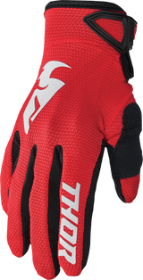 Thor Sector Gloves - Red/White - XS 3330-7267 - Cycle City Outdoors