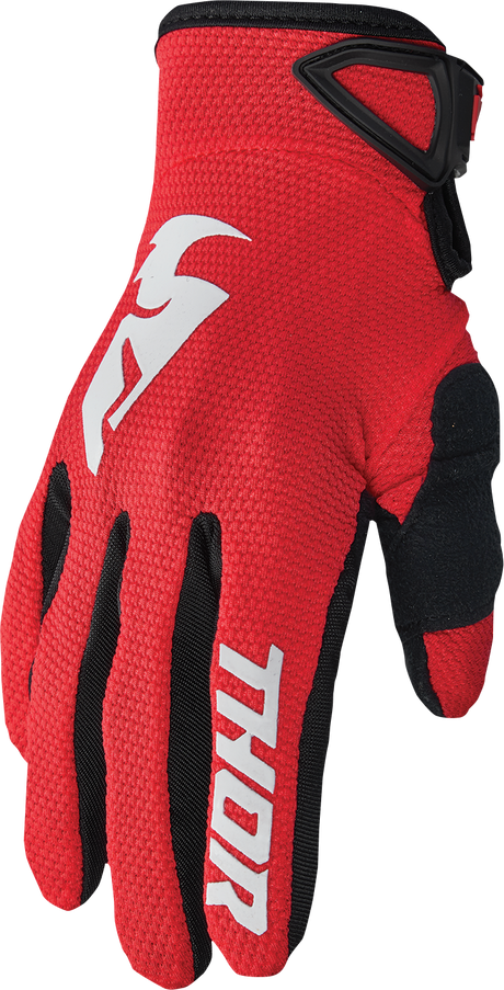 Thor Sector Gloves - Red/White - XS 3330-7267 - Cycle City Outdoors