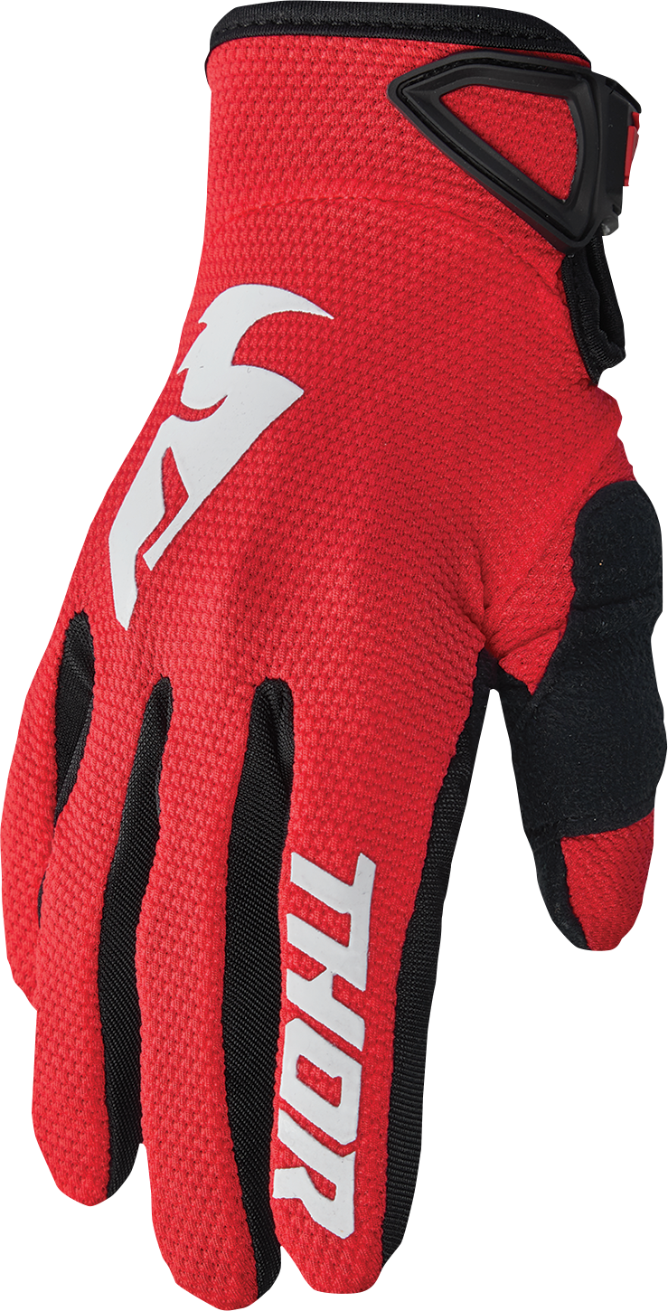 Thor Sector Gloves - Red/White - Small 3330-7268 - Cycle City Outdoors