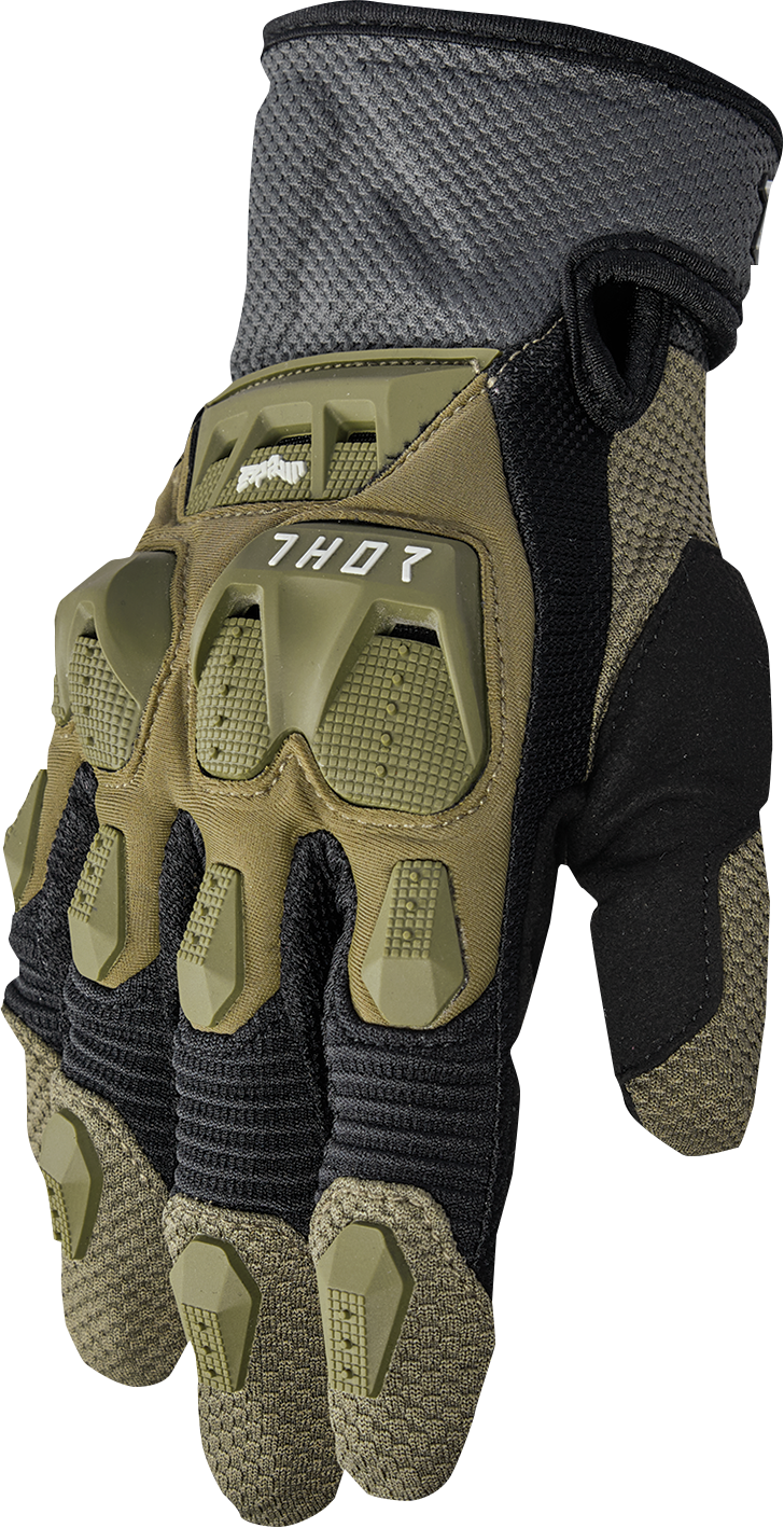 Thor Terrain Gloves - Army/Charcoal - 2XL 3330-7290 - Cycle City Outdoors