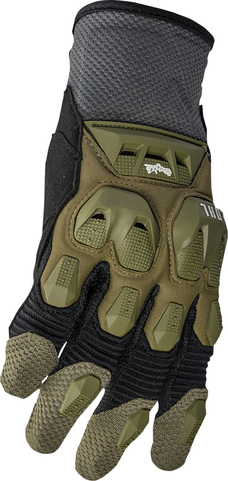 Thor Terrain Gloves - Army/Charcoal - 2XL 3330-7290 - Cycle City Outdoors