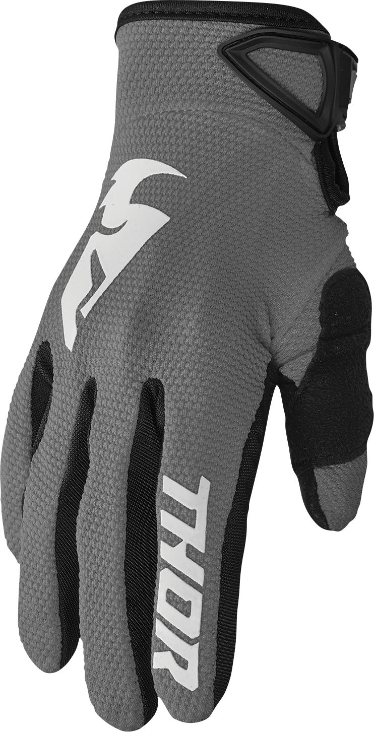 Thor Youth Sector Gloves - Gray/White - 2XS 3332-1748 - Cycle City Outdoors