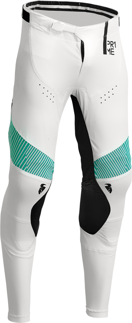 Thor Prime Tech Pants - White/Teal - 34 2901-10142 - Cycle City Outdoors