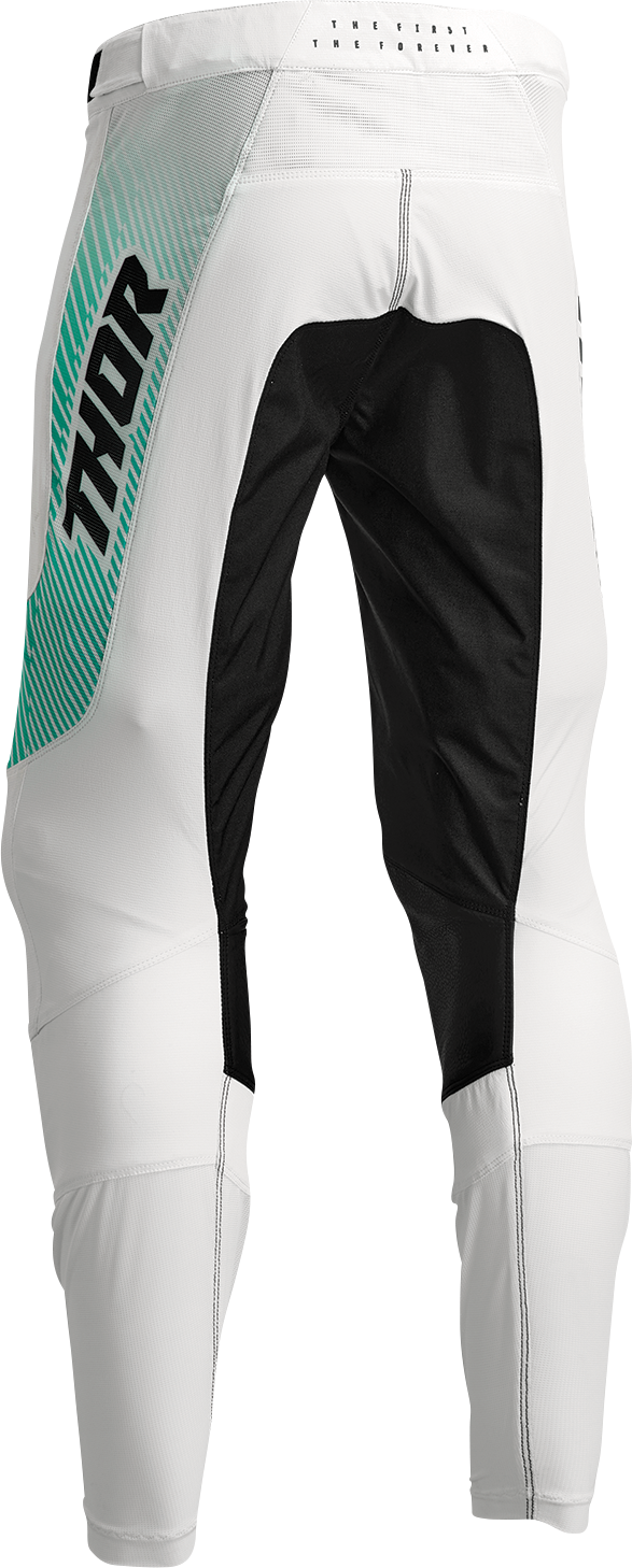 Thor Prime Tech Pants - White/Teal - 34 2901-10142 - Cycle City Outdoors