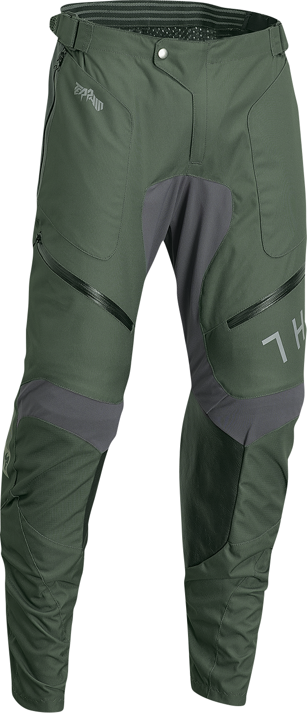 THOR Terrain In-the-Boot Pants - Army Green/Charcoal - 34 2901-10432