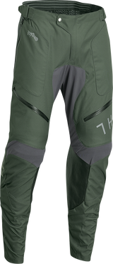THOR Terrain In-the-Boot Pants - Army Green/Charcoal - 34 2901-10432