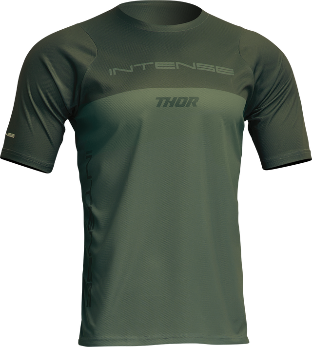 THOR Intense Assist Censis Jersey - Short-Sleeve - Forest Green - Large 5020-0213 - Cycle City Outdoors