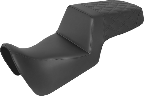 SADDLEMEN Step-Up Seat - Front Smooth/Rear Lattice Stitch - Black - Pan America '21-'24 821-34-173