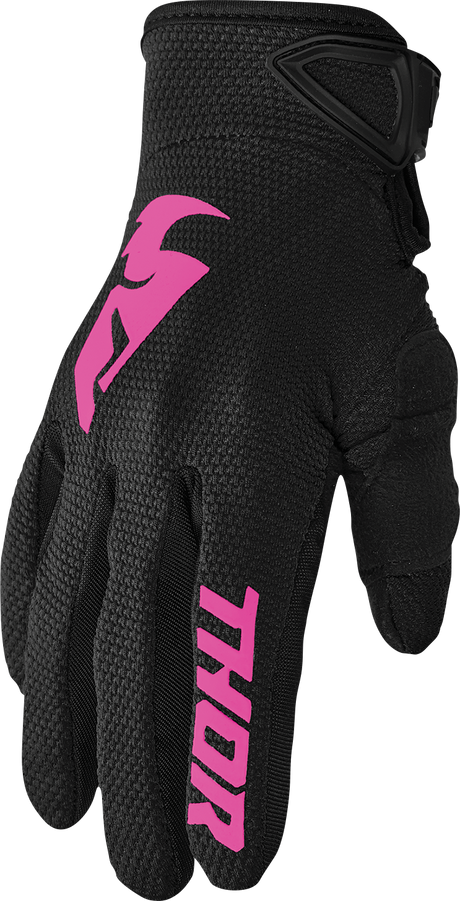 Thor Women's Sector Gloves - Black/Pink - XL 3331-0245 - Cycle City Outdoors