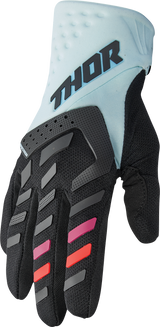 THOR Women's Spectrum Gloves - Black/Light Mint - XL 3331-0237