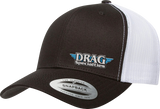 DRAG SPECIALTIES Drag Specialties Mesh Snapback Hat - Black/White NP22E-H709