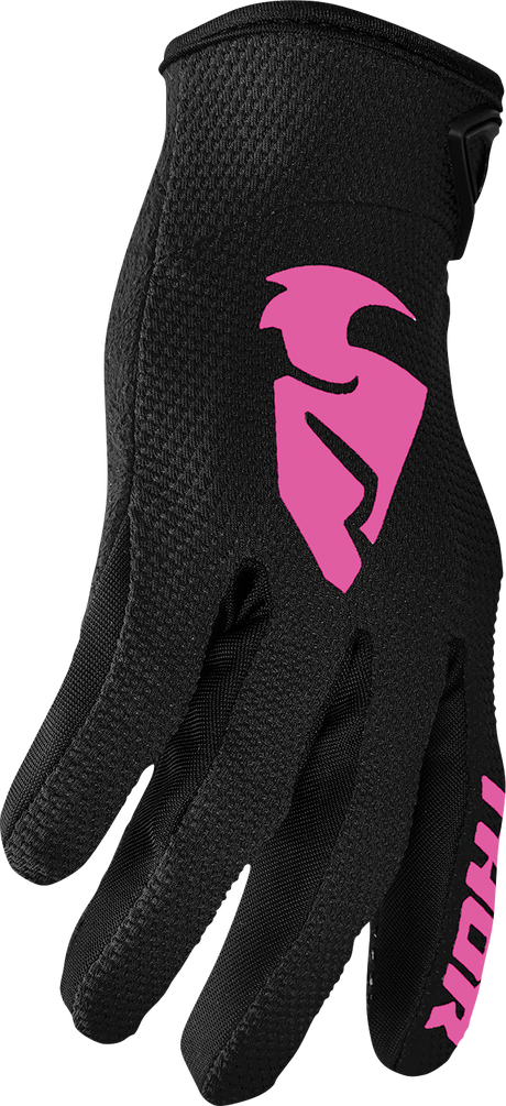 Thor Women's Sector Gloves - Black/Pink - XL 3331-0245 - Cycle City Outdoors