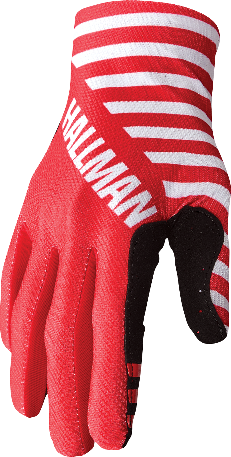 Thor Mainstay Gloves - Slice - White/Red - Medium 3330-7293 - Cycle City Outdoors