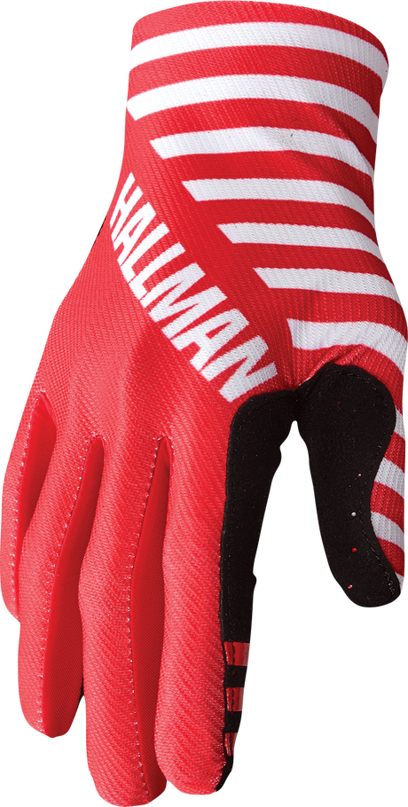 Thor Mainstay Gloves - Slice - White/Red - Medium 3330-7293 - Cycle City Outdoors