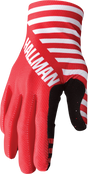 Thor Mainstay Gloves - Slice - White/Red - Medium 3330-7293 - Cycle City Outdoors