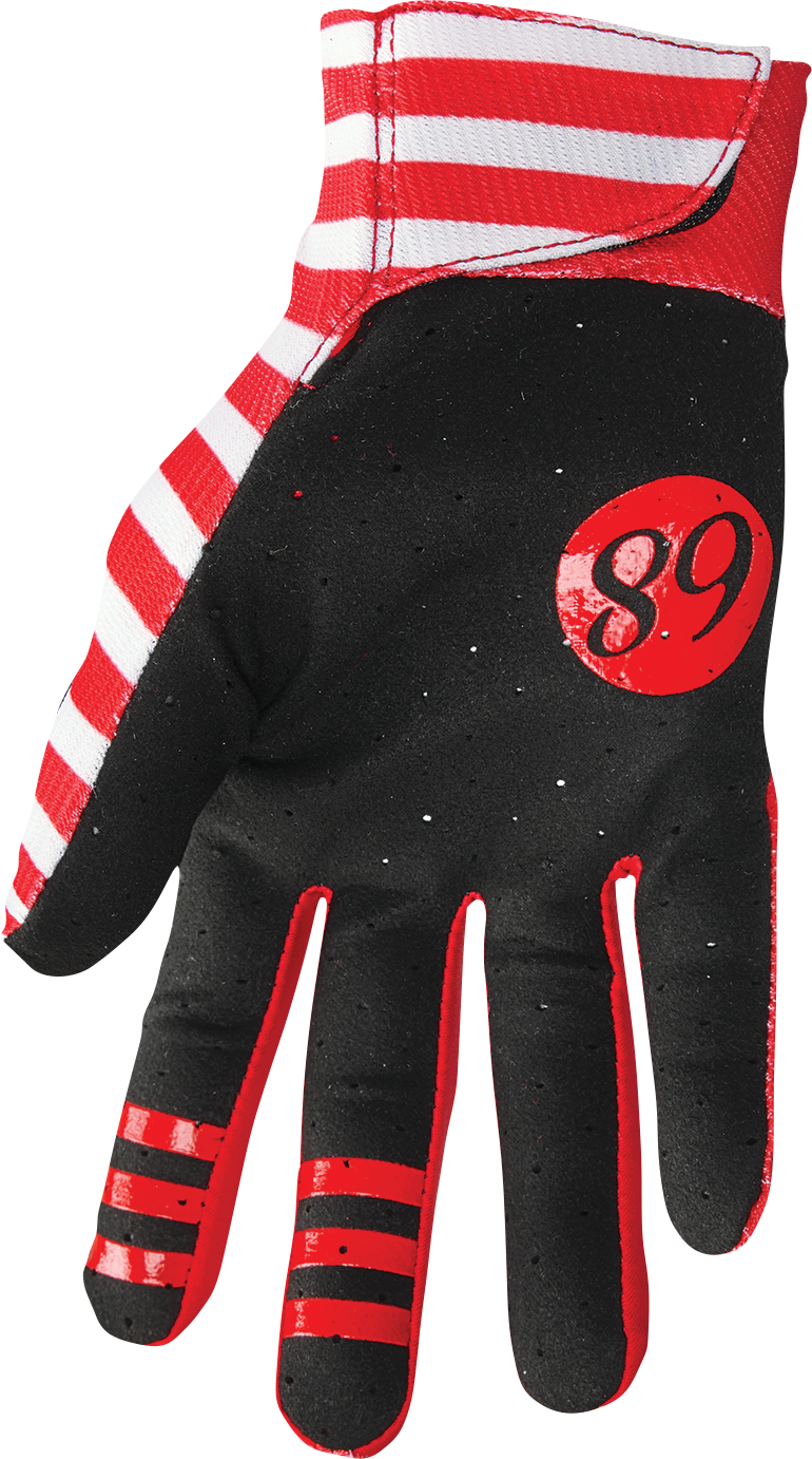 Thor Mainstay Gloves - Slice - White/Red - Medium 3330-7293 - Cycle City Outdoors
