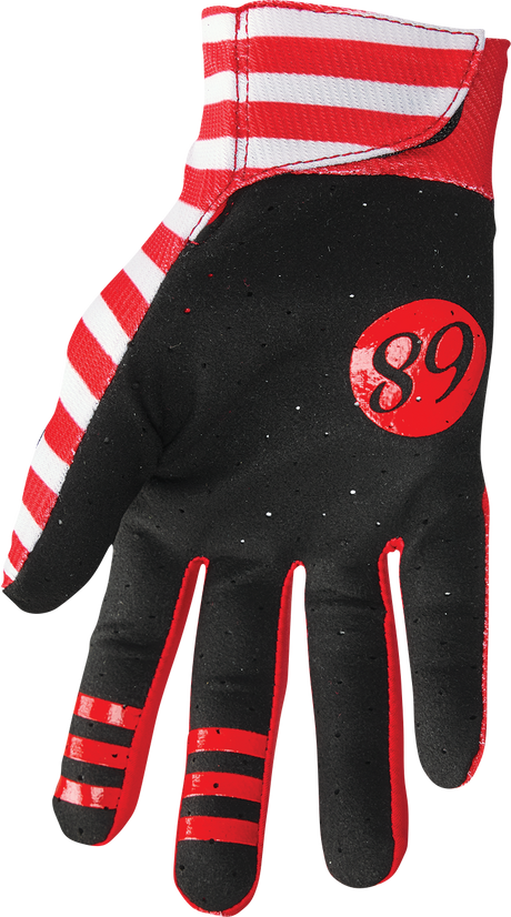 Thor Mainstay Gloves - Slice - White/Red - Medium 3330-7293 - Cycle City Outdoors