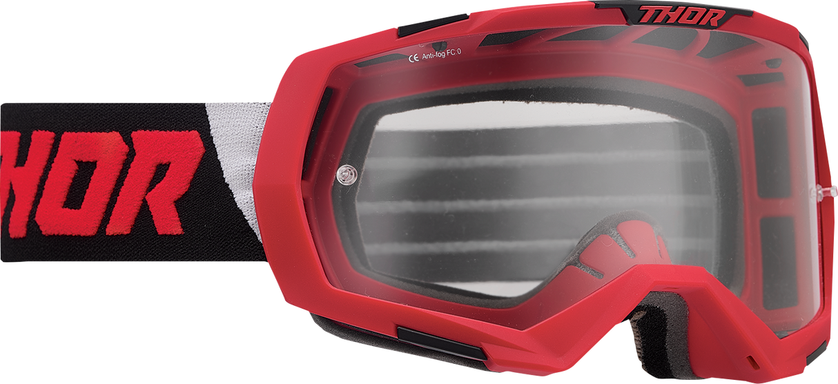 Thor Regiment Goggles - Red/Black - Clear 2601-2800 - Cycle City Outdoors