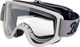 BILTWELL Moto 2.0 Goggle - Script - Titanium - Clear Lens 2101-5301-013