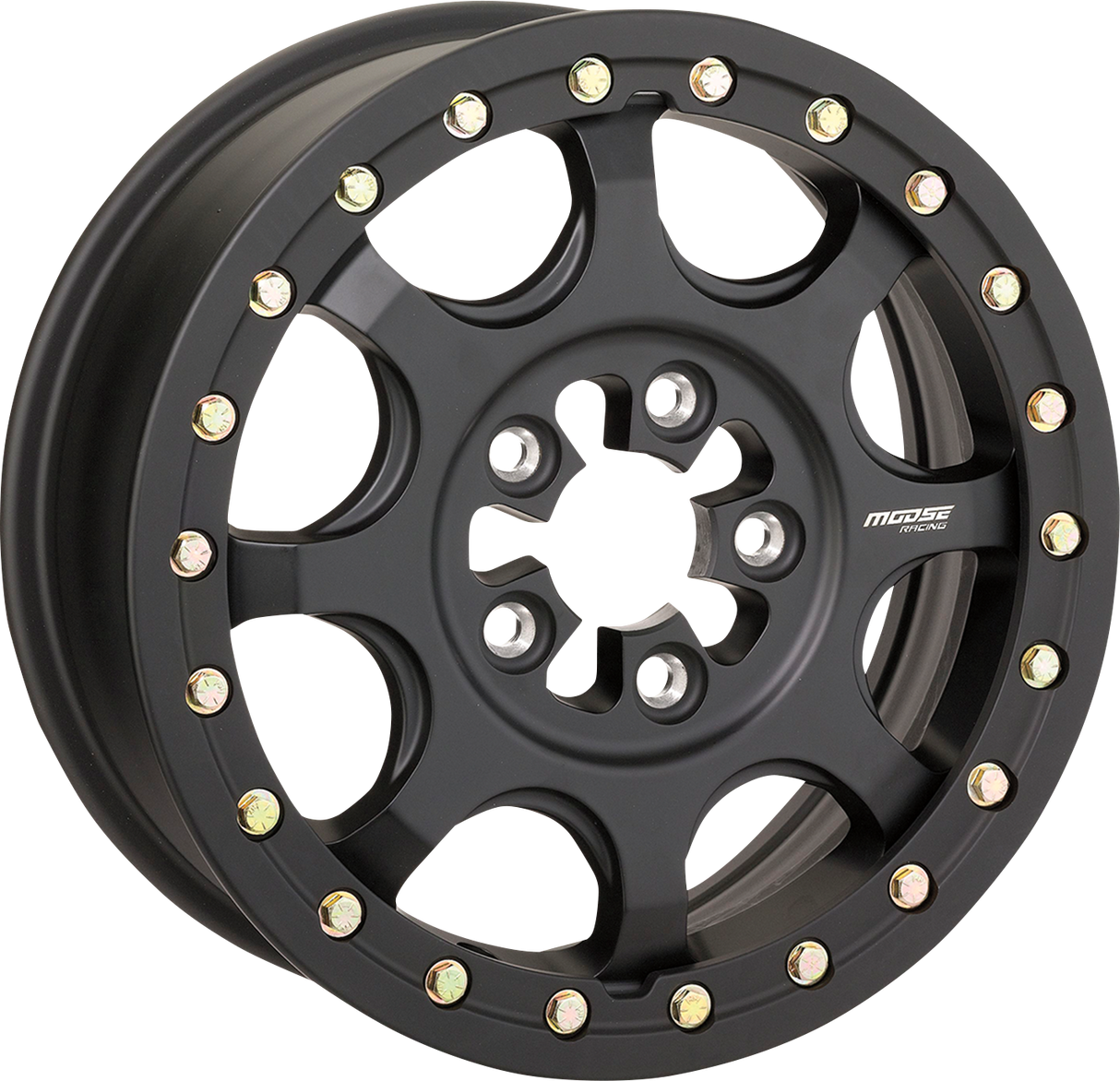 MOOSE UTILITY Wheel - 351X - 5-Lug/Beadlock - Front/Rear - Satin Black - 15x7 - 5/4.5 - 5+2 351BM157545SB64