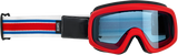 BILTWELL Overland 2.0 Goggle - Racer - Red/White/Blue - Blue Lens 2111-5605-007