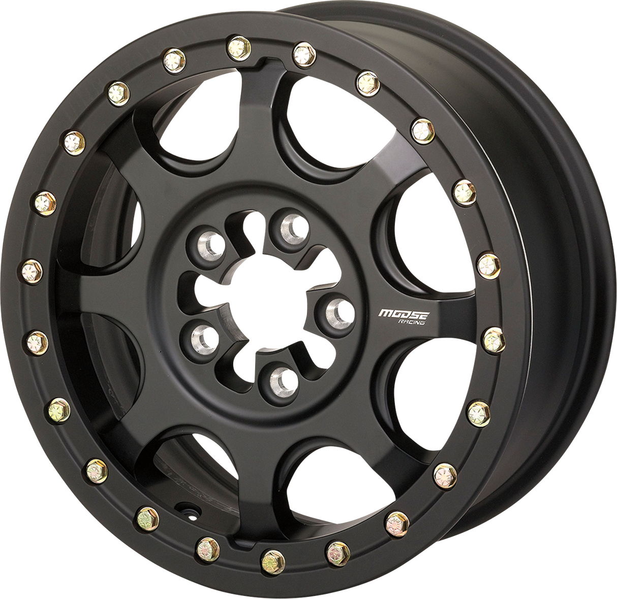 MOOSE UTILITY Wheel - 351X - 5-Lug/Beadlock - Front/Rear - Satin Black - 15x7 - 5/4.5 - 5+2 351BM157545SB64
