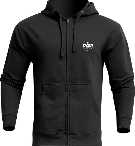 Thor Stadium Zip-Up Hooded Sweatshirt - Black - Large 3050-6318 - Cycle City Outdoors