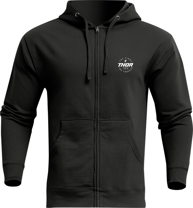 Thor Stadium Zip-Up Hooded Sweatshirt - Black - Large 3050-6318 - Cycle City Outdoors