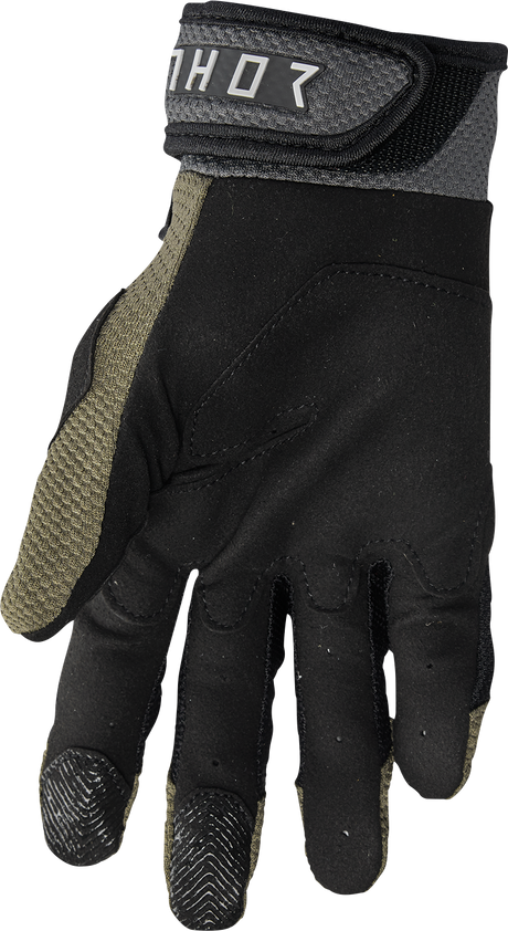 Thor Terrain Gloves - Army/Charcoal - Medium 3330-7287 - Cycle City Outdoors