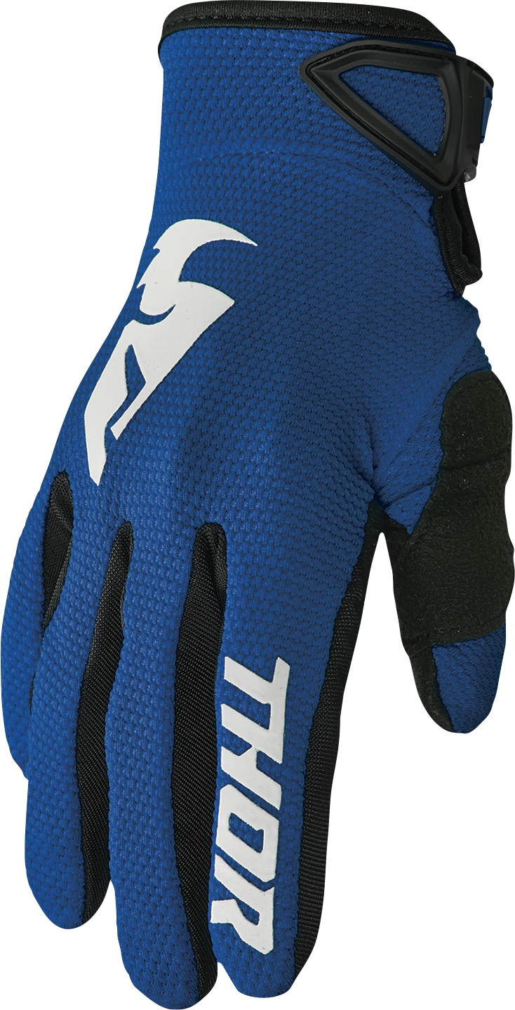 Thor Sector Gloves - Navy/White - Medium 3330-7263 - Cycle City Outdoors