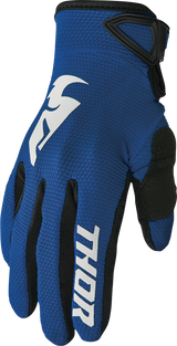 Thor Sector Gloves - Navy/White - Medium 3330-7263 - Cycle City Outdoors