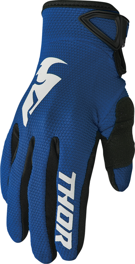 Thor Sector Gloves - Navy/White - Medium 3330-7263 - Cycle City Outdoors