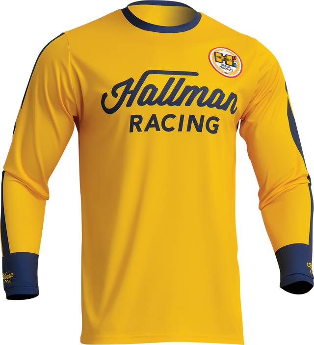 Thor Differ Roosted Jersey - Lemon/Navy - Large 2910-7123 - Cycle City Outdoors