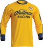 Thor Differ Roosted Jersey - Lemon/Navy - Large 2910-7123 - Cycle City Outdoors