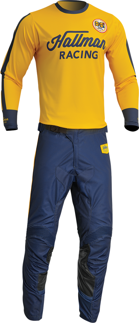 Thor Differ Roosted Jersey - Lemon/Navy - Large 2910-7123 - Cycle City Outdoors