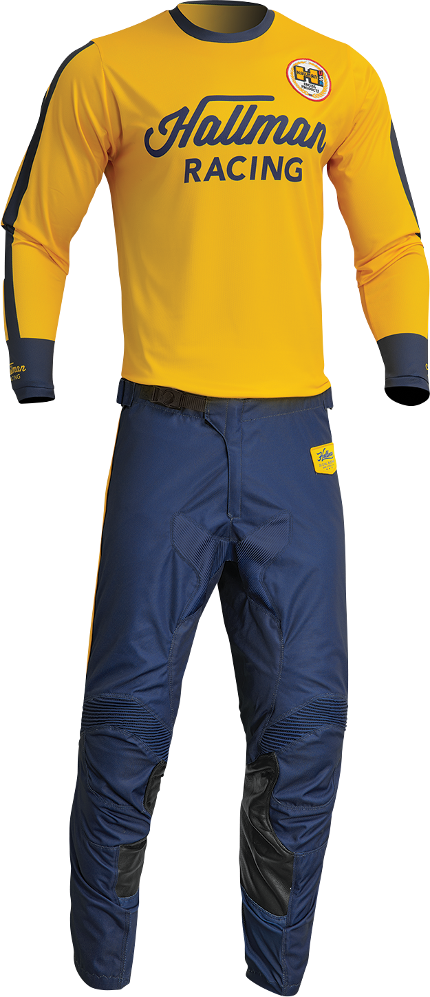 Thor Differ Roosted Jersey - Lemon/Navy - XL 2910-7124 - Cycle City Outdoors